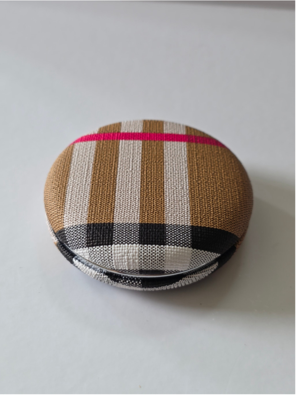 Plaid Pocket Cosmetic Mirror Compact
